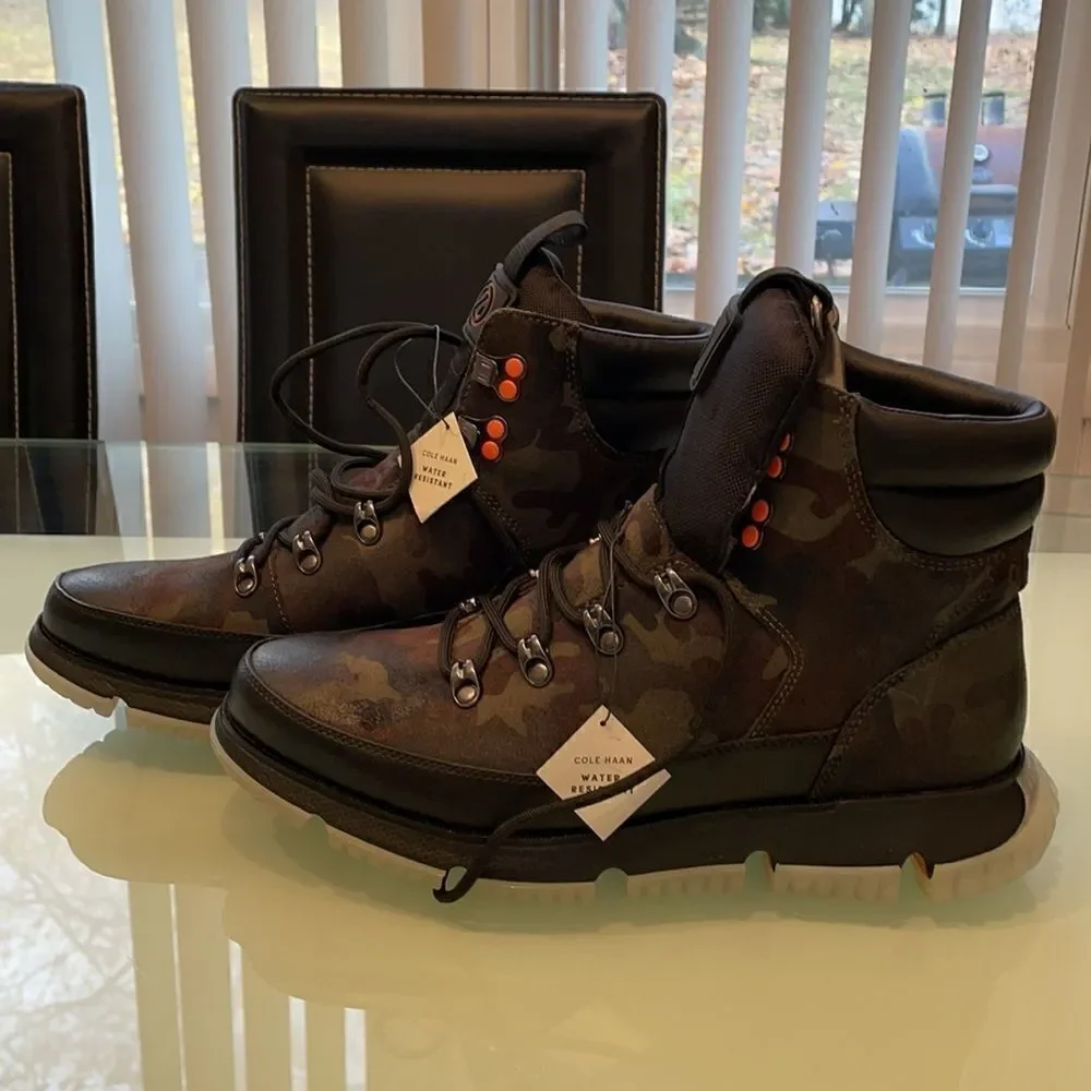 Cole Haan NWT zerogrand waterproof Camouflage boots very light and cool $250 - Picture 2 of 12